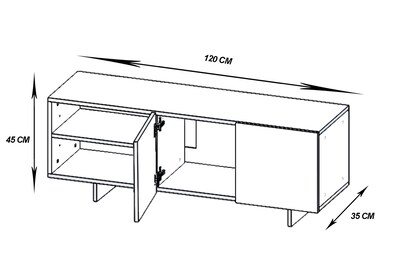 Foto 7 | Mesa para TV Hogare Suecia Gris/Azul