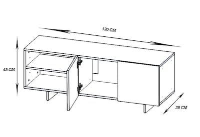 Foto 8 | Mesa para TV Hogare Suecia Parota
