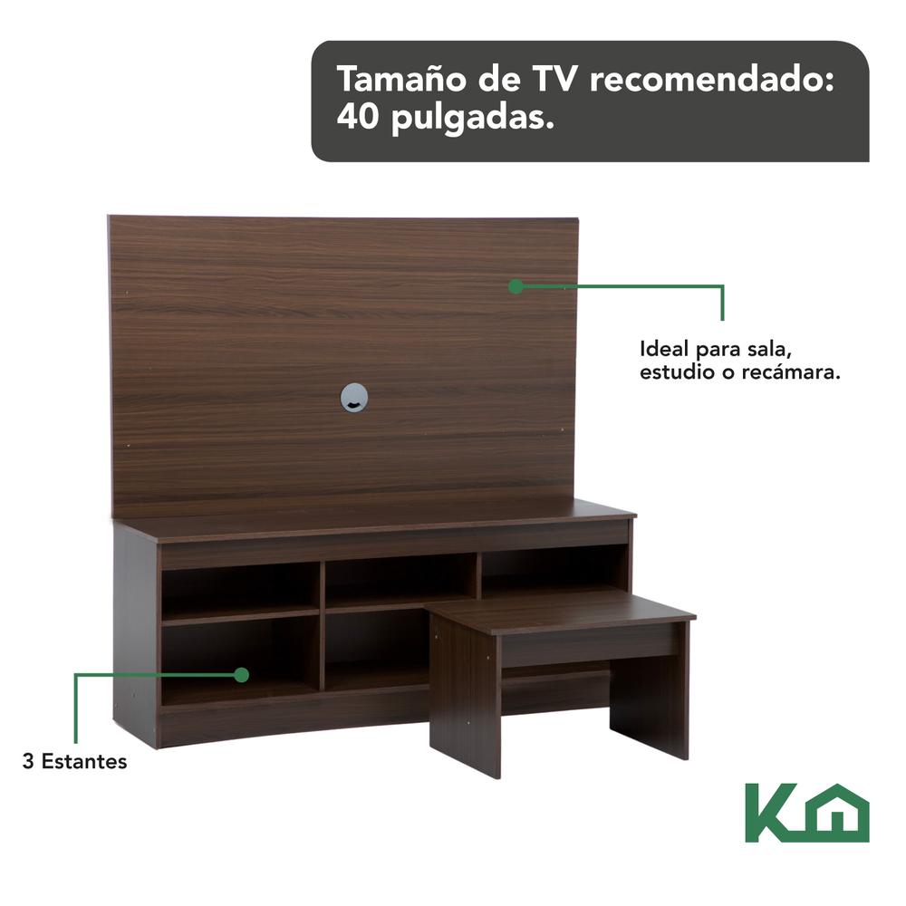 Foto 7 pulgar | Mueble Para Tv KingsHouse Modular Repisas + Mesa De Centro Juego Sala color Marrón