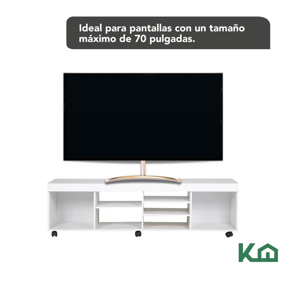 Foto 4 pulgar | Mueble Modular para Television KingsHouse 7 Repisas y Ruedas 180 Cm