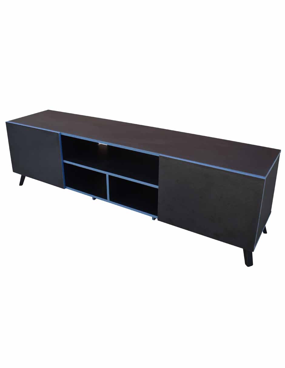 Foto 3 pulgar | Mesa Para Tv Europa Gamer Hogare Negro con Azul