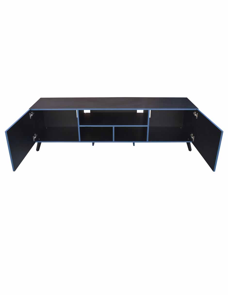 Foto 4 pulgar | Mesa Para Tv Europa Gamer Hogare Negro con Azul