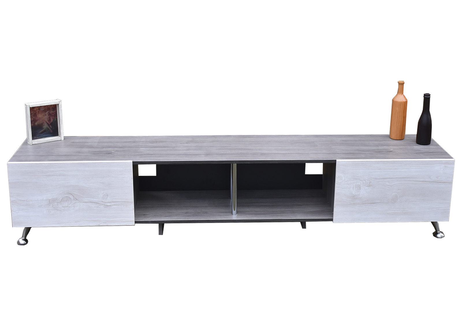 Foto 2 pulgar | Mesa Hogare London 180 CM para TV de 77 " color Gris y Blanco