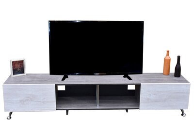 Foto 2 | Mesa Hogare London 180 CM para TV de 77 " color Gris y Blanco