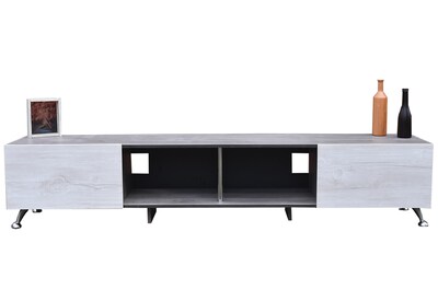 Foto 5 | Mesa Hogare London 180 CM para TV de 77 " color Gris y Blanco