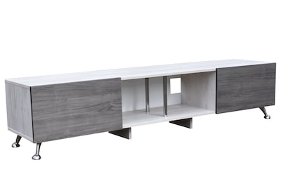 Foto 2 | Mesa Para Tv London 2m Hogare Para Tv De 90 Pulgadas Blanco/Gris