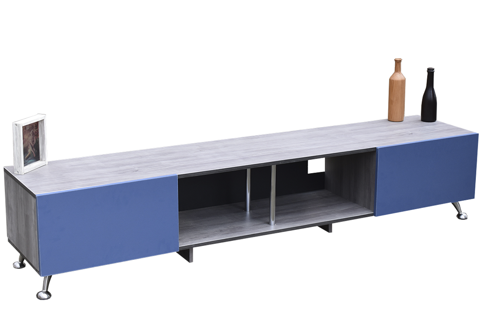 Foto 5 pulgar | Mesa Hogare London 2 M para TV de 90 " color Gris y Azul