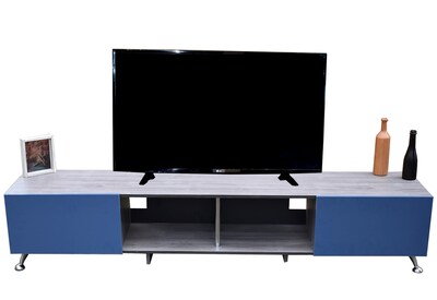 Foto 4 | Mesa Hogare London 180 CM color Gris y Azul Hogare para TV de 77 "