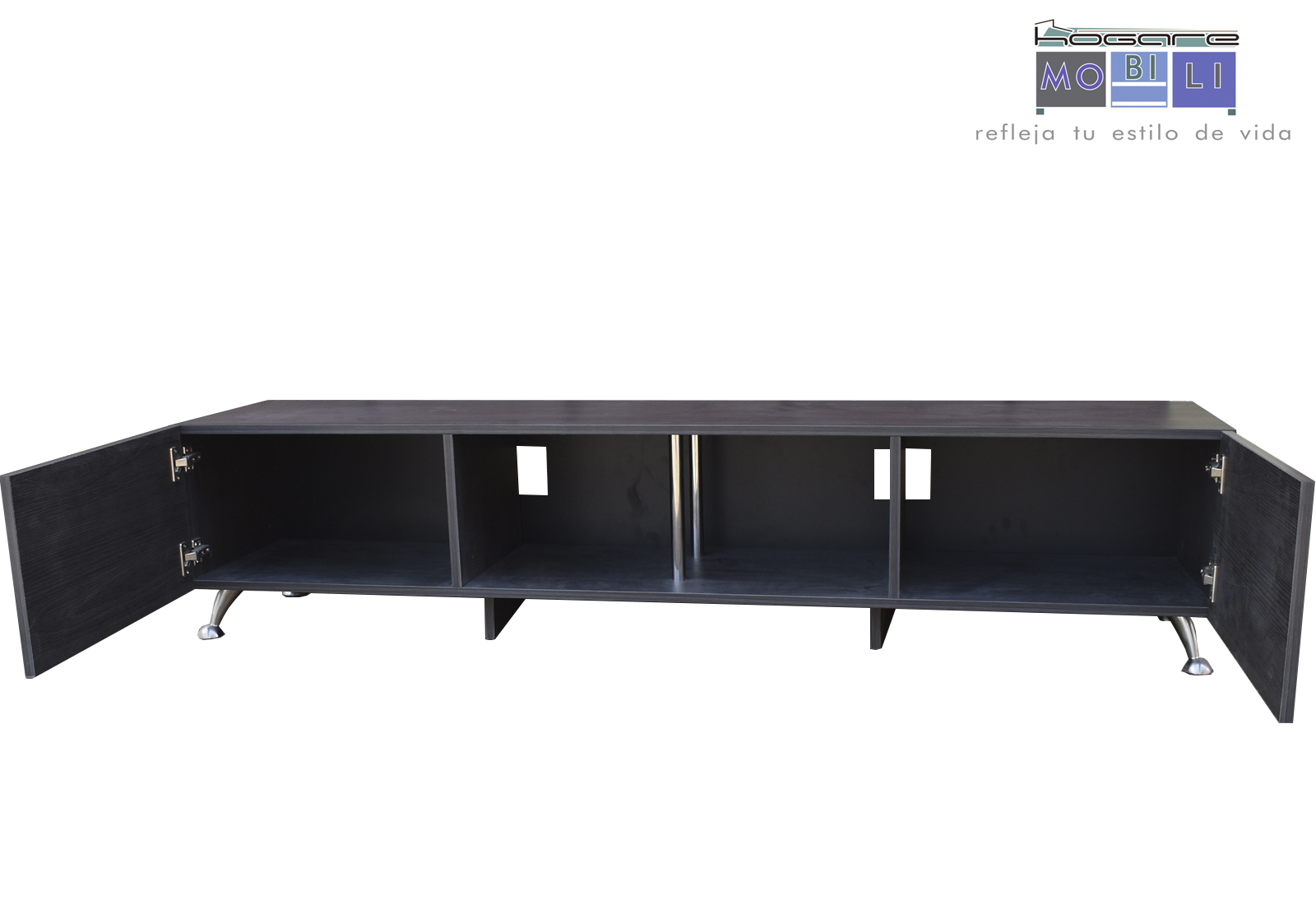 Foto 4 pulgar | Mesa Hogare London 180 CM color Gris para TV de 77 "