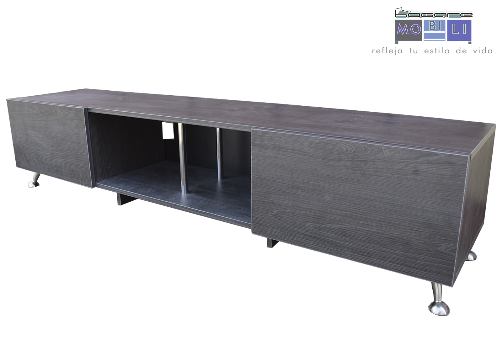 Foto 5 pulgar | Mesa Hogare London 180 CM color Gris para TV de 77 "