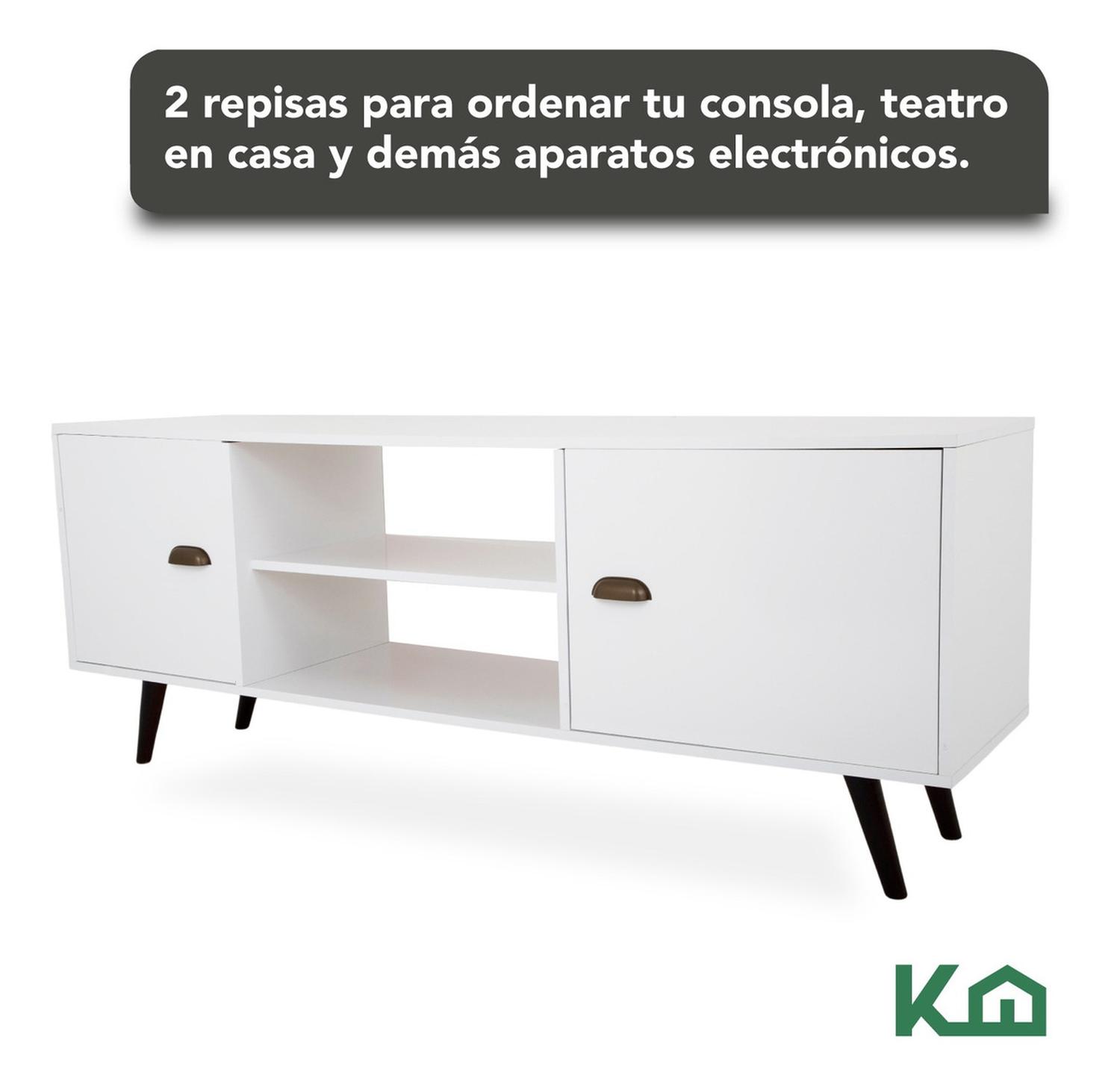 Foto 4 pulgar | Mueble De Tv KingsHouse Mesa Modular Rack Repisas Puertas Pantalla Sala