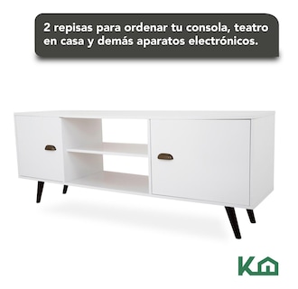 Foto 3 | Mueble De Tv KingsHouse Mesa Modular Rack Repisas Puertas Pantalla Sala