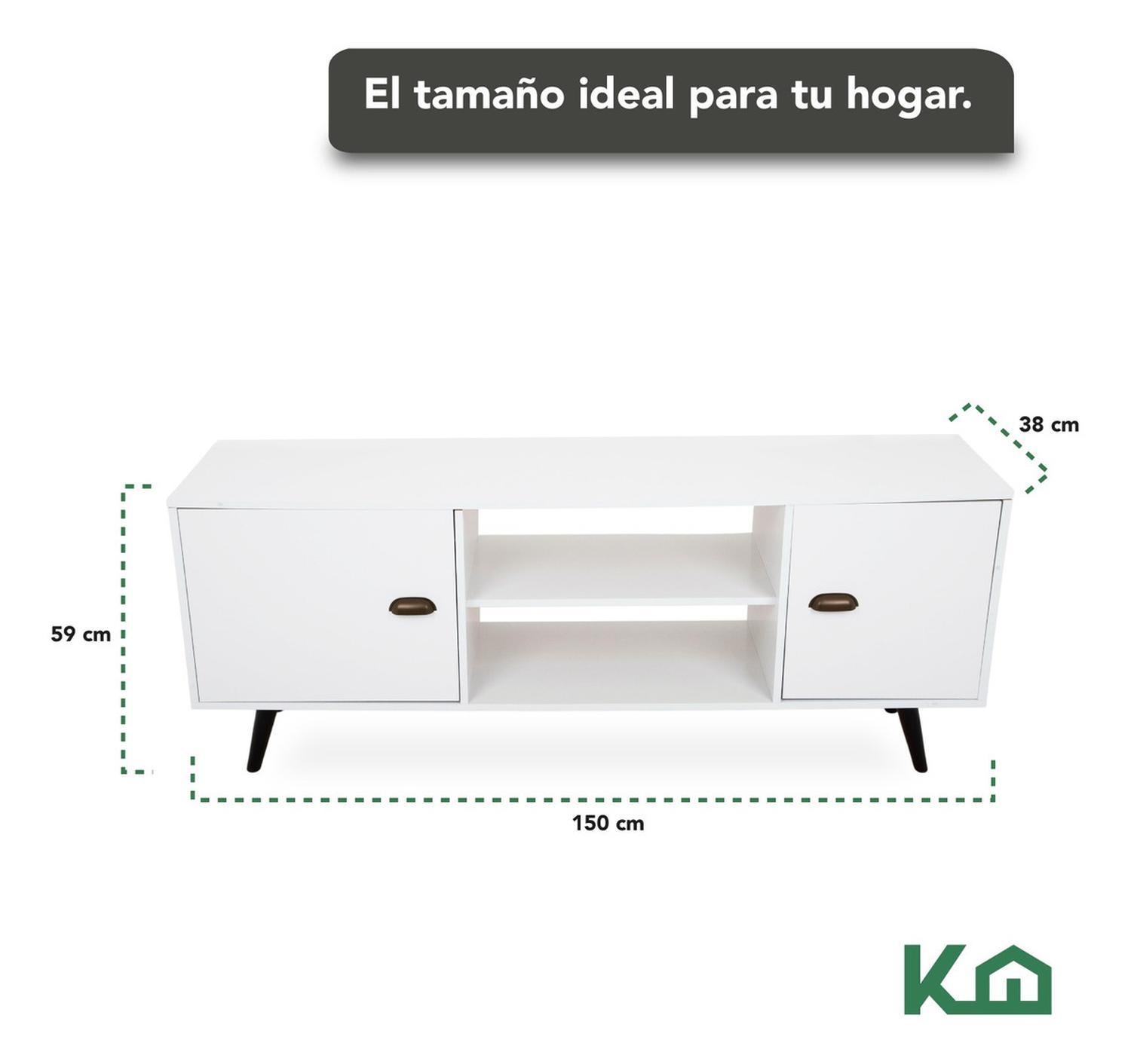 Foto 6 pulgar | Mueble De Tv KingsHouse Mesa Modular Rack Repisas Puertas Pantalla Sala