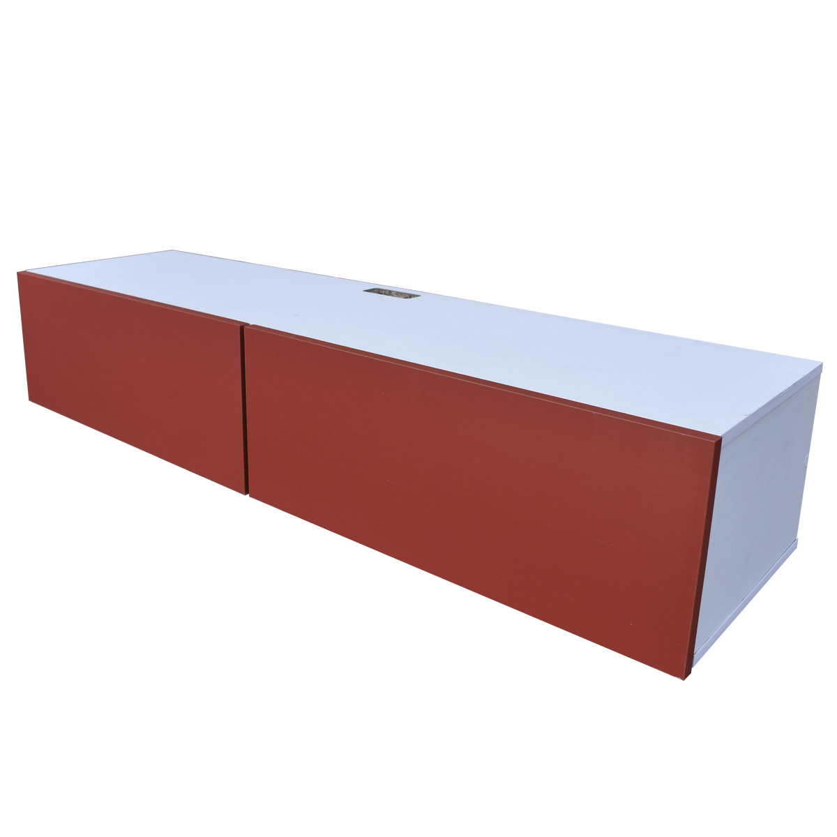 Foto 7 pulgar | Mueble Flotante para TV Hogare 2 Puertas Moderno 120 cm Rojo