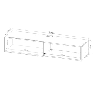 Foto 8 | Mueble Flotante Para Tv Hogare Moderno Y Funcional 120 Cm color Rojo