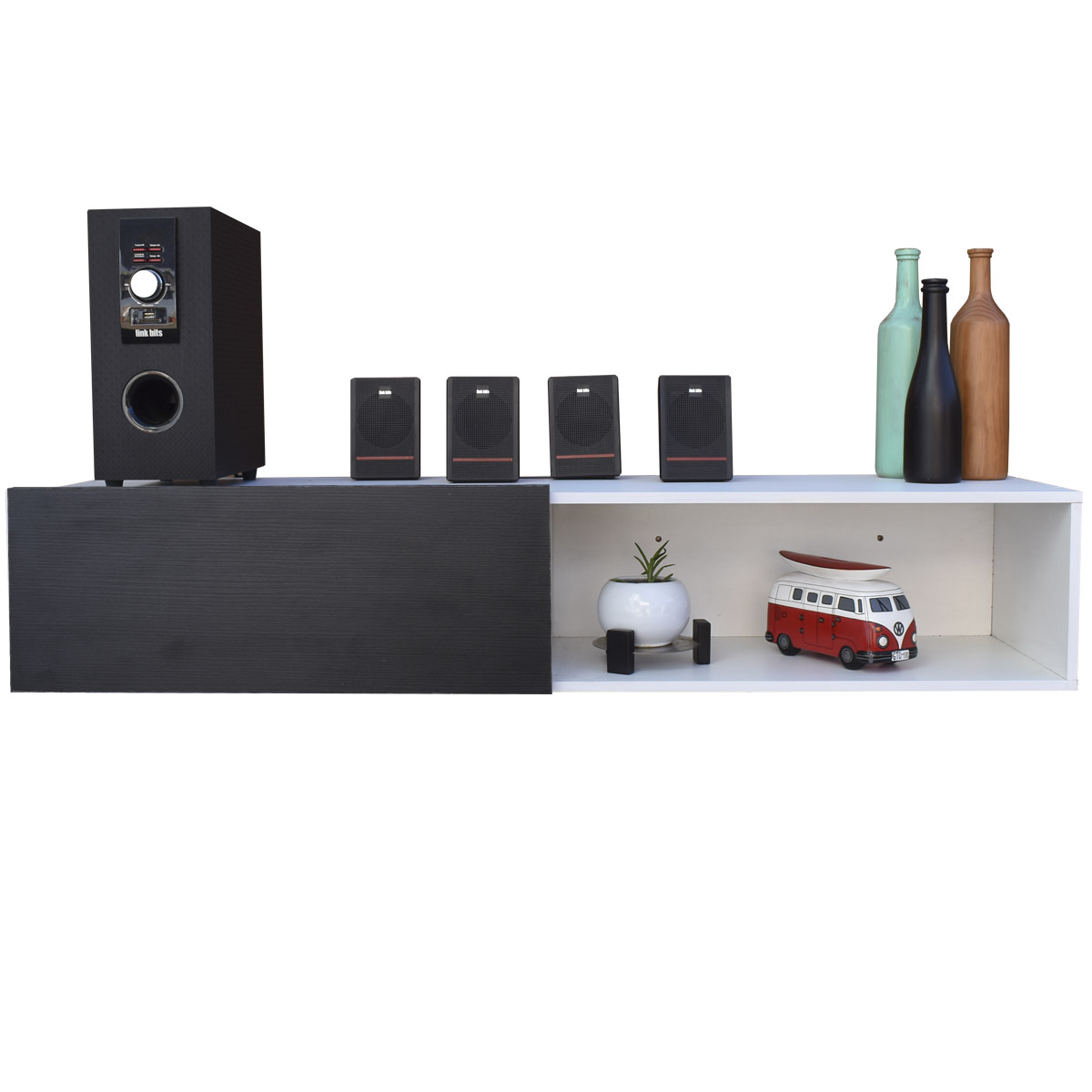 Foto 5 pulgar | Mueble Flotante para TV Hogare Moderno y Funcional 120 cm Negro