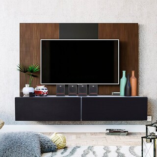 Foto 2 | Mueble Flotante para TV Hogare 2 Puertas Moderno 120 cm Negro