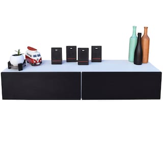 Foto 6 | Mueble Flotante para TV Hogare 2 Puertas Moderno 120 cm Negro