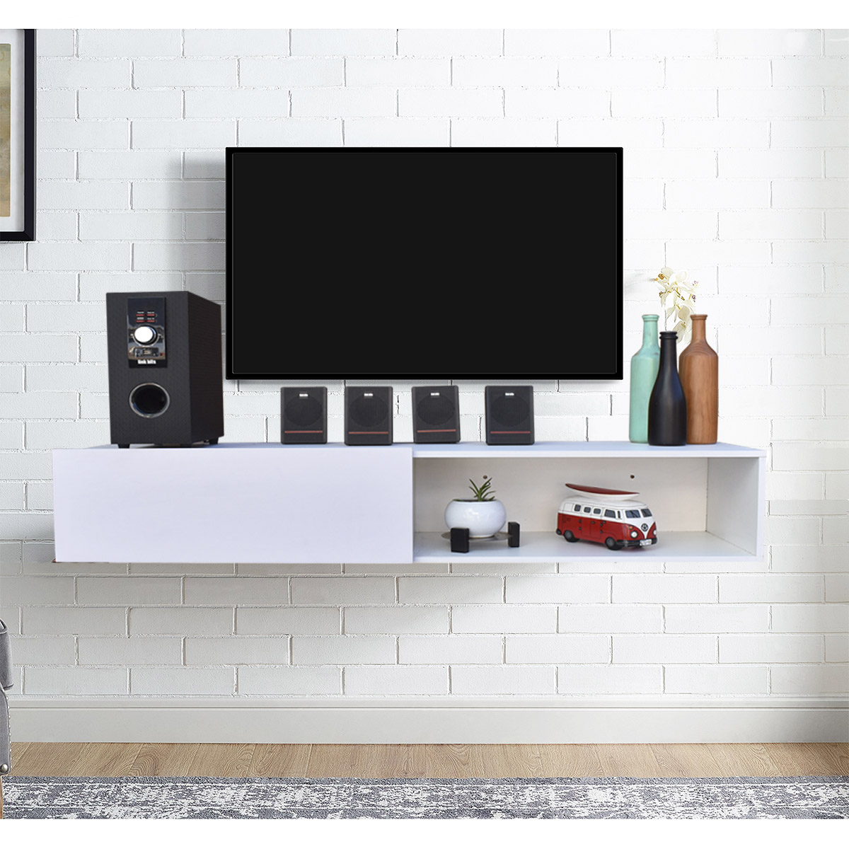 Foto 5 pulgar | Mueble para TV Hogare Flotante color Blanco