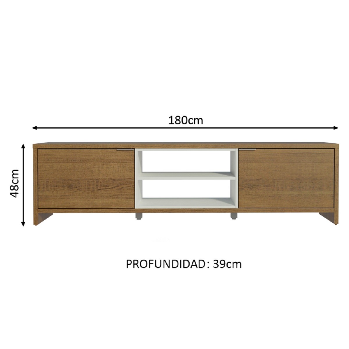 Foto 6 pulgar | Mueble para TV Madesa Metz hasta 75'' Marrón