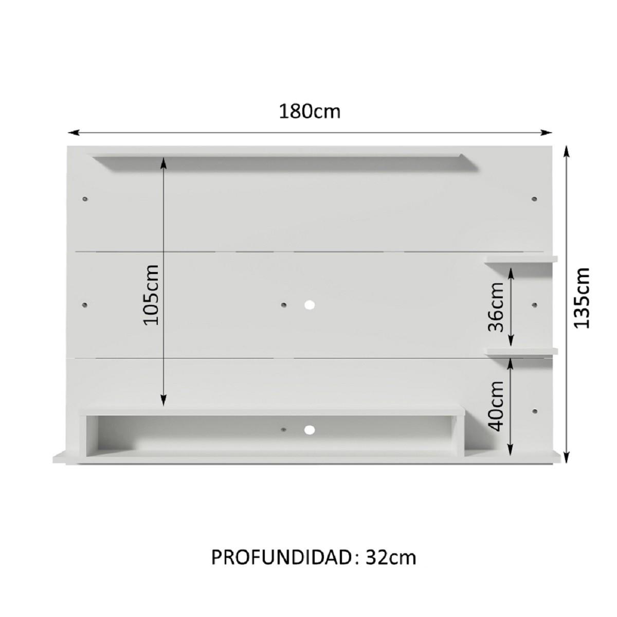 Foto 4 pulgar | Centro de Entretenimiento para TV Madesa Alfa hasta 60'' Blanco