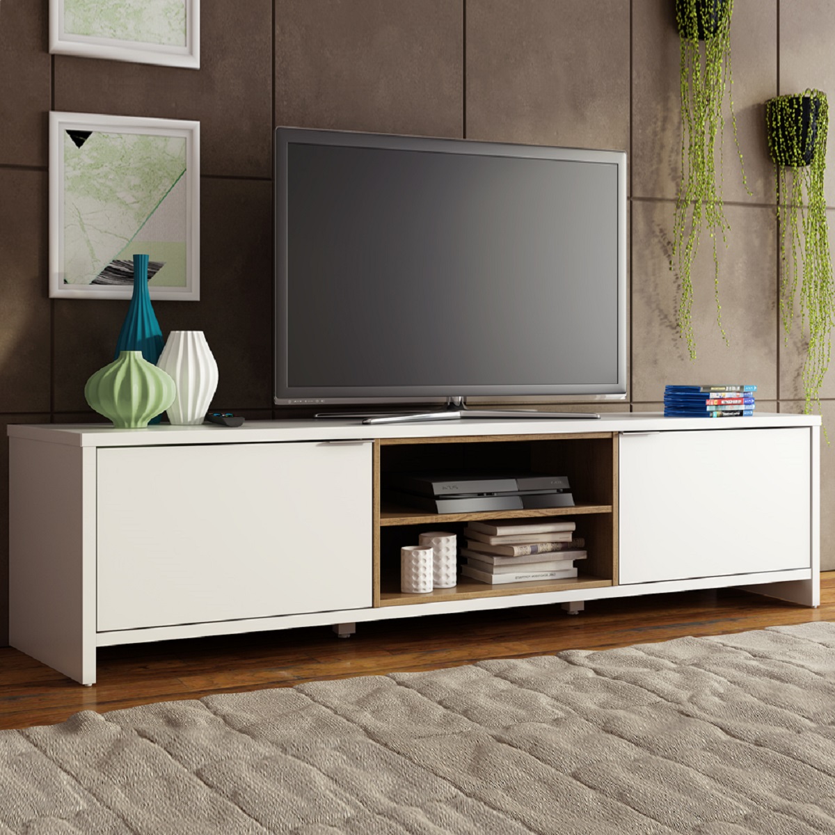 Foto 6 pulgar | Mueble para TV Madesa Metz hasta 75'' Blanco