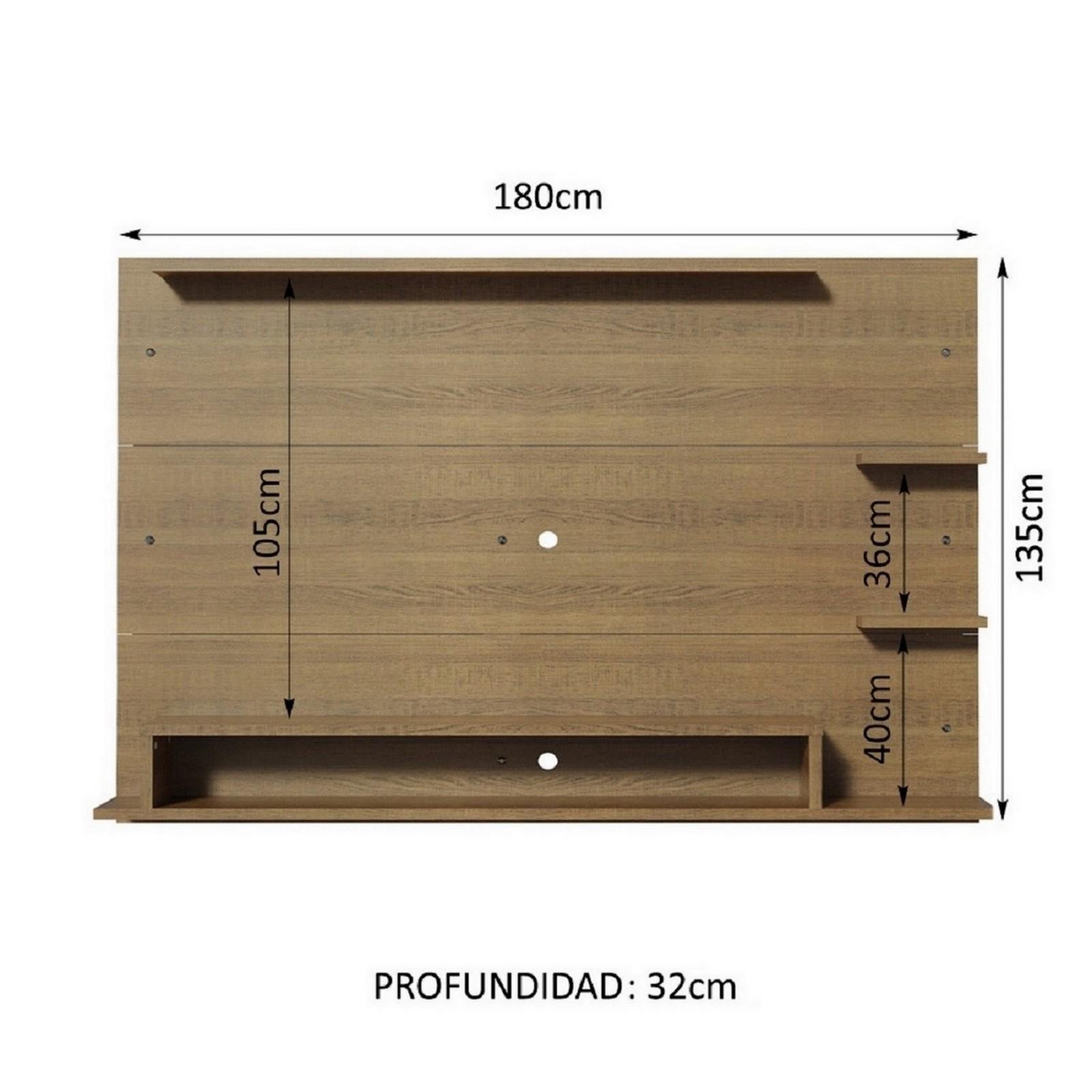 Foto 4 pulgar | Centro de Entretenimiento para TV Madesa Alfa hasta 60'' Marrón