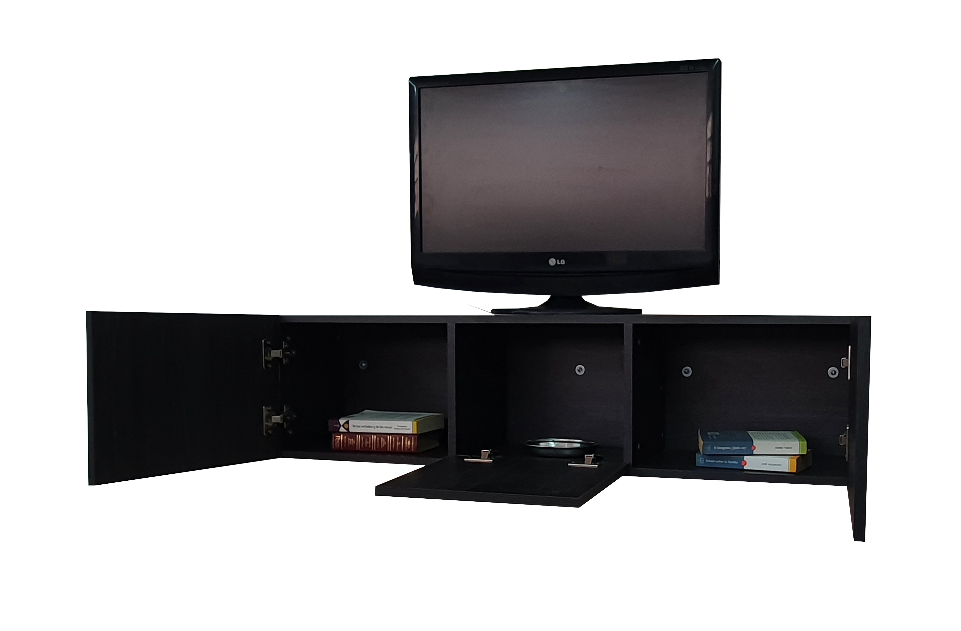 Foto 5 pulgar | Mueble Flotante Minimalista para Tv Genérica con 3 Puertas