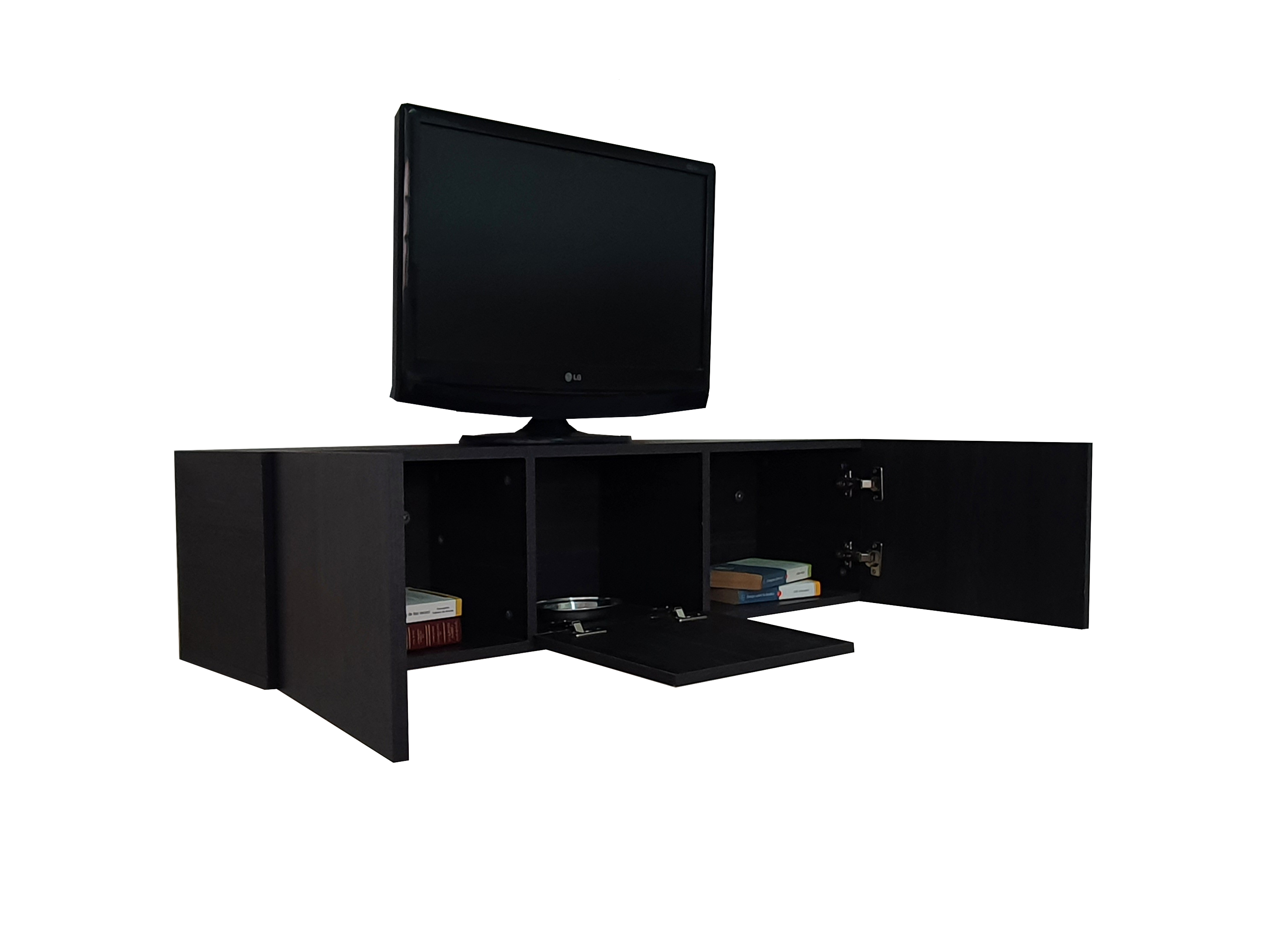 Foto 6 pulgar | Mueble Flotante Minimalista para Tv Genérica con 3 Puertas