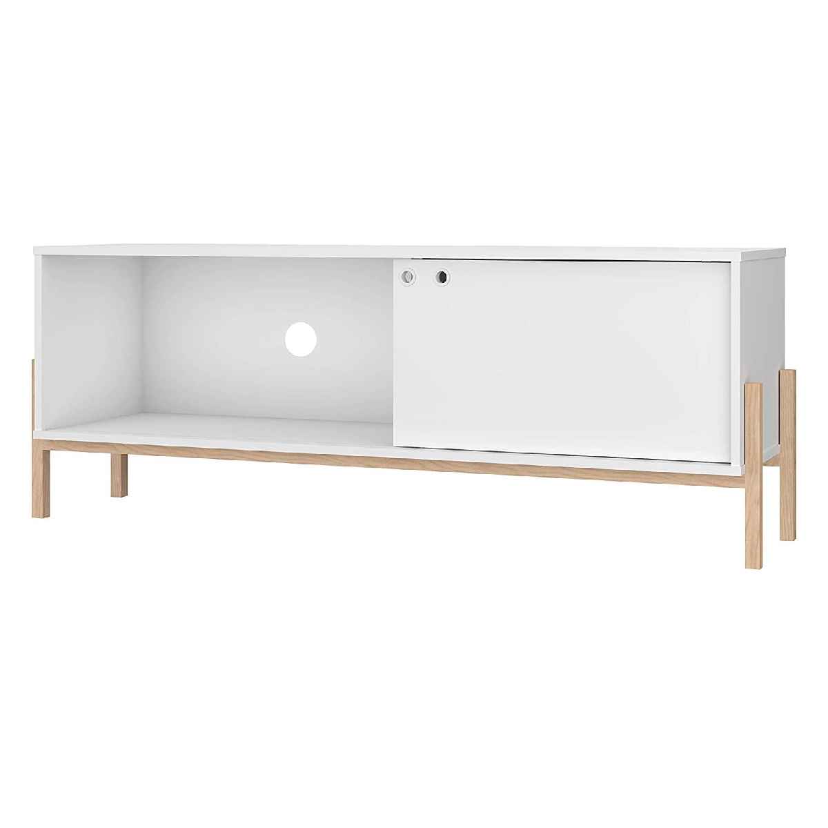 Mesa de Tv Midtown Concept Puerta Corredora color Blanco