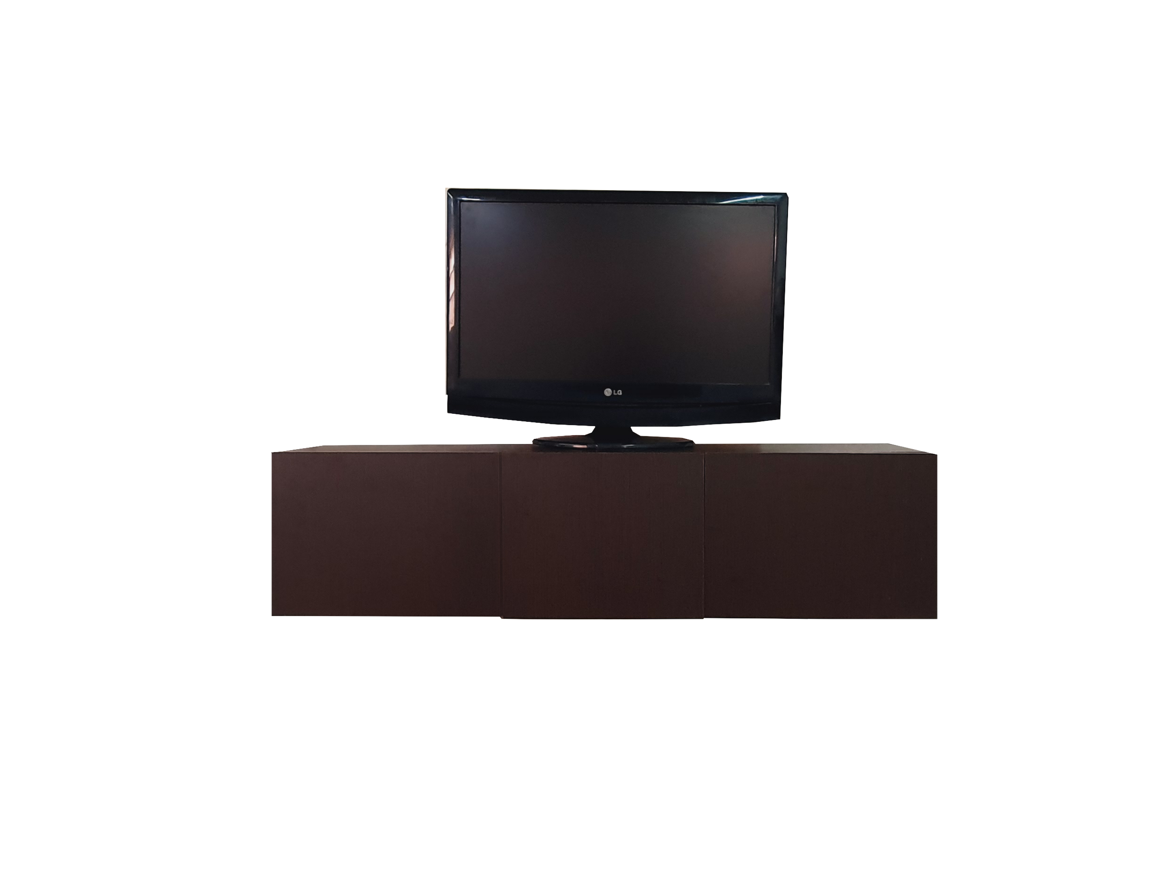 Foto 6 pulgar | Mueble Flotante Minimalista para Tv Con 3 Puertas color Marrón