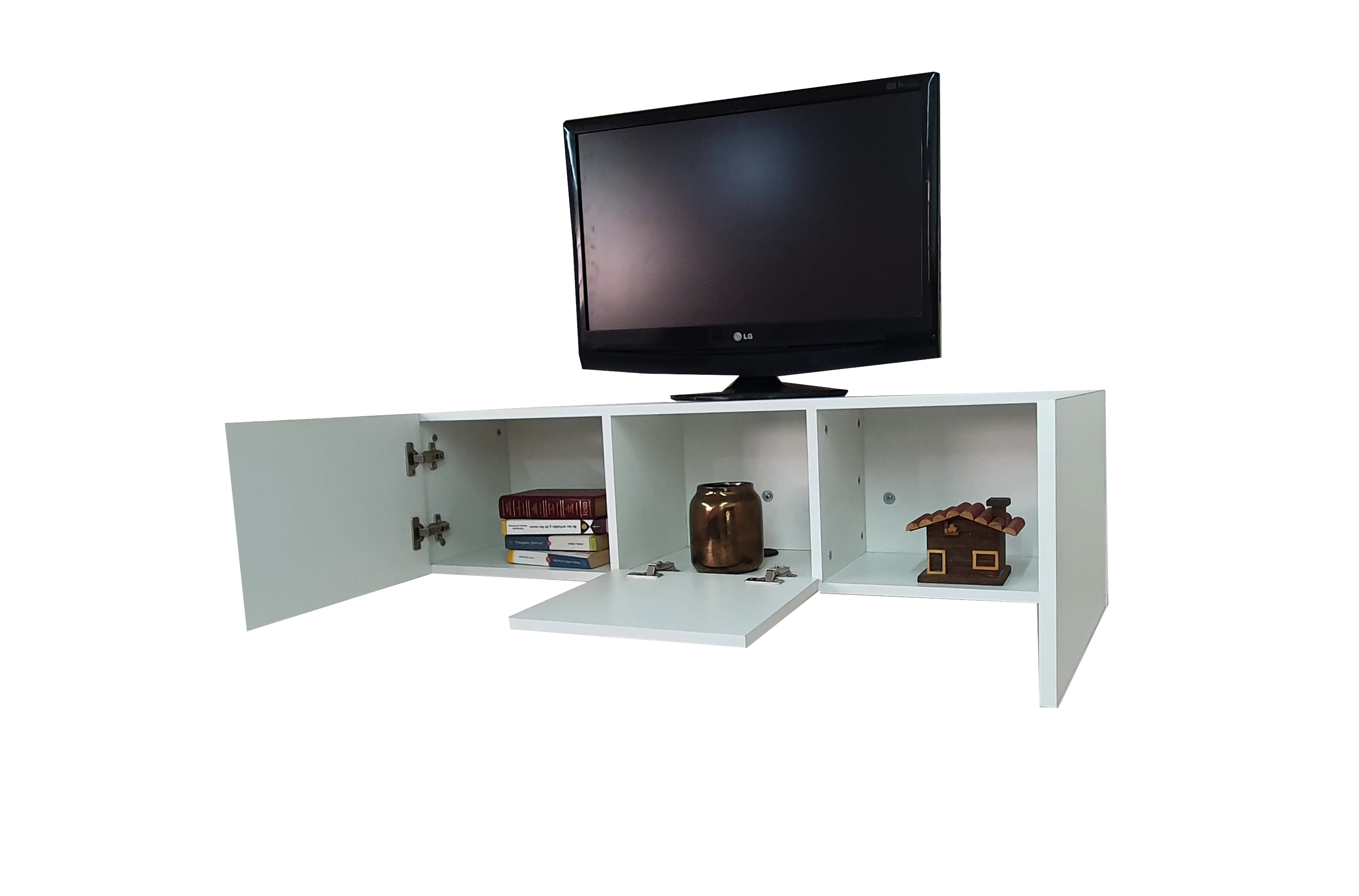 Foto 6 pulgar | Mueble Flotante Minimalista Para Tv Con 3 Puertas