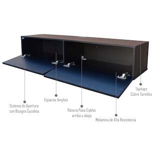 Foto 6 | Mesa para Pantalla Hogare color Negro