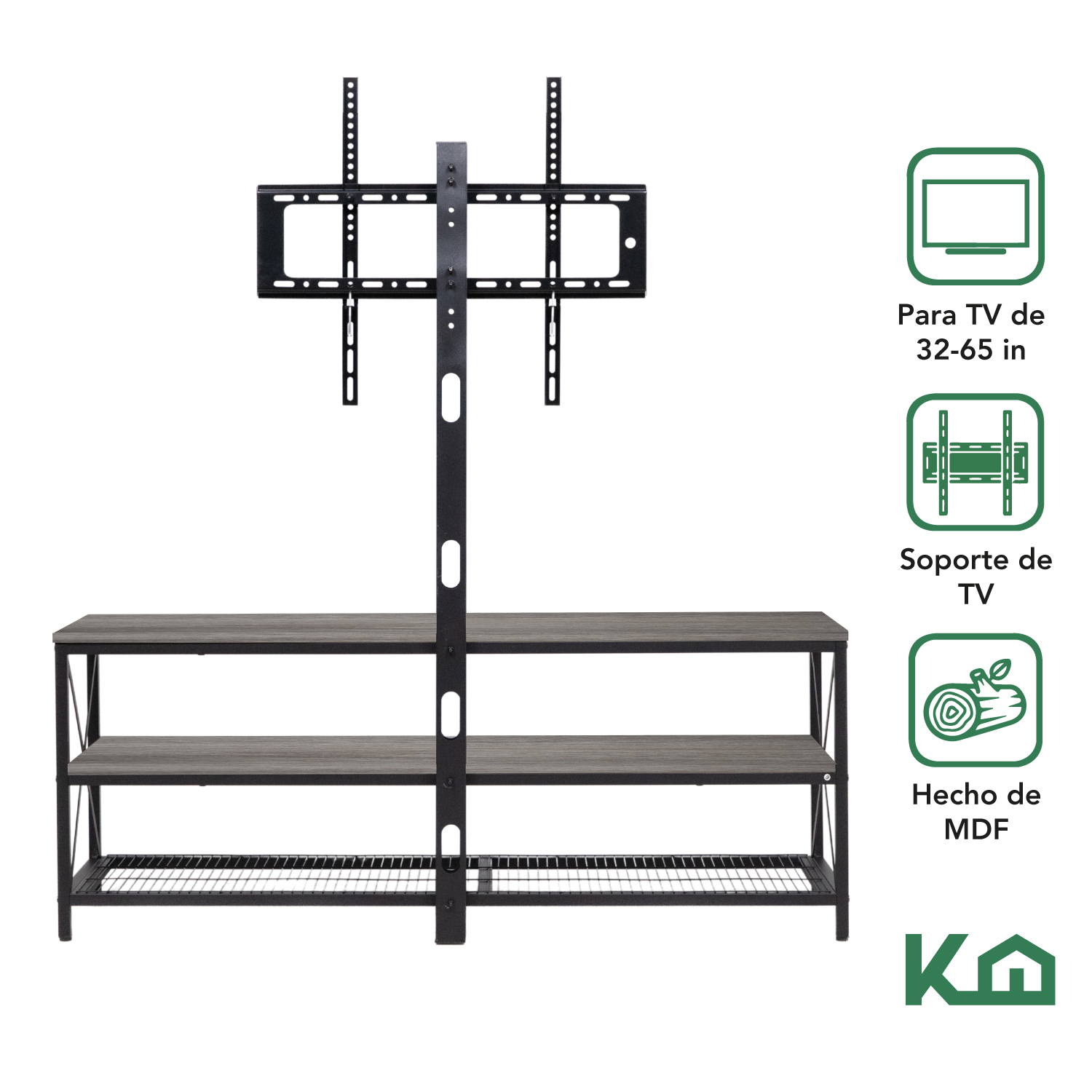 Foto 2 | Mueble para Tv de 32 a 65 Pulgadas KingsHouse Centro de Entretenimiento