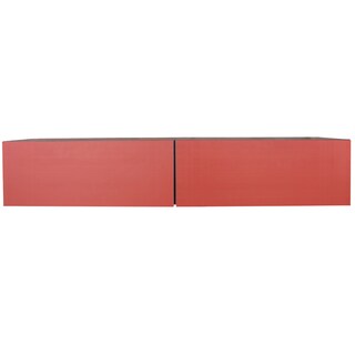 Foto 1 | Mueble Flotante 2 Puertas para Tv Hogare Moderno 120 Cm color Negro con Rojo