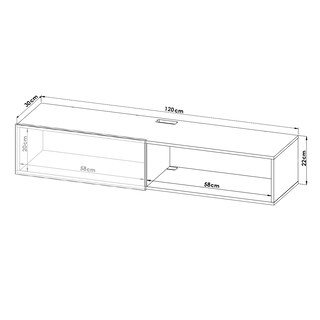 Foto 8 | Mueble Flotante para Tv Hogare Moderno y Funcional 120 Cm color Negro