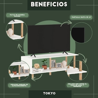 Foto 5 | Mueble de Tv Tokyo Moru Blanco