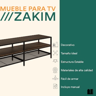 Foto 2 | Mueble para TV Mubson Zakim color Marrón Centro de Entretenimiento