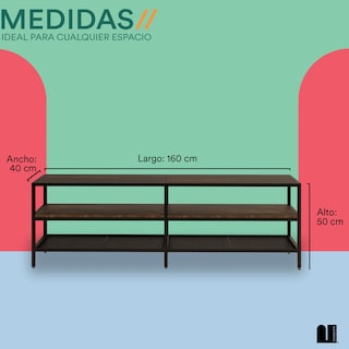 Foto 4 | Mueble para TV Mubson Zakim color Marrón Centro de Entretenimiento