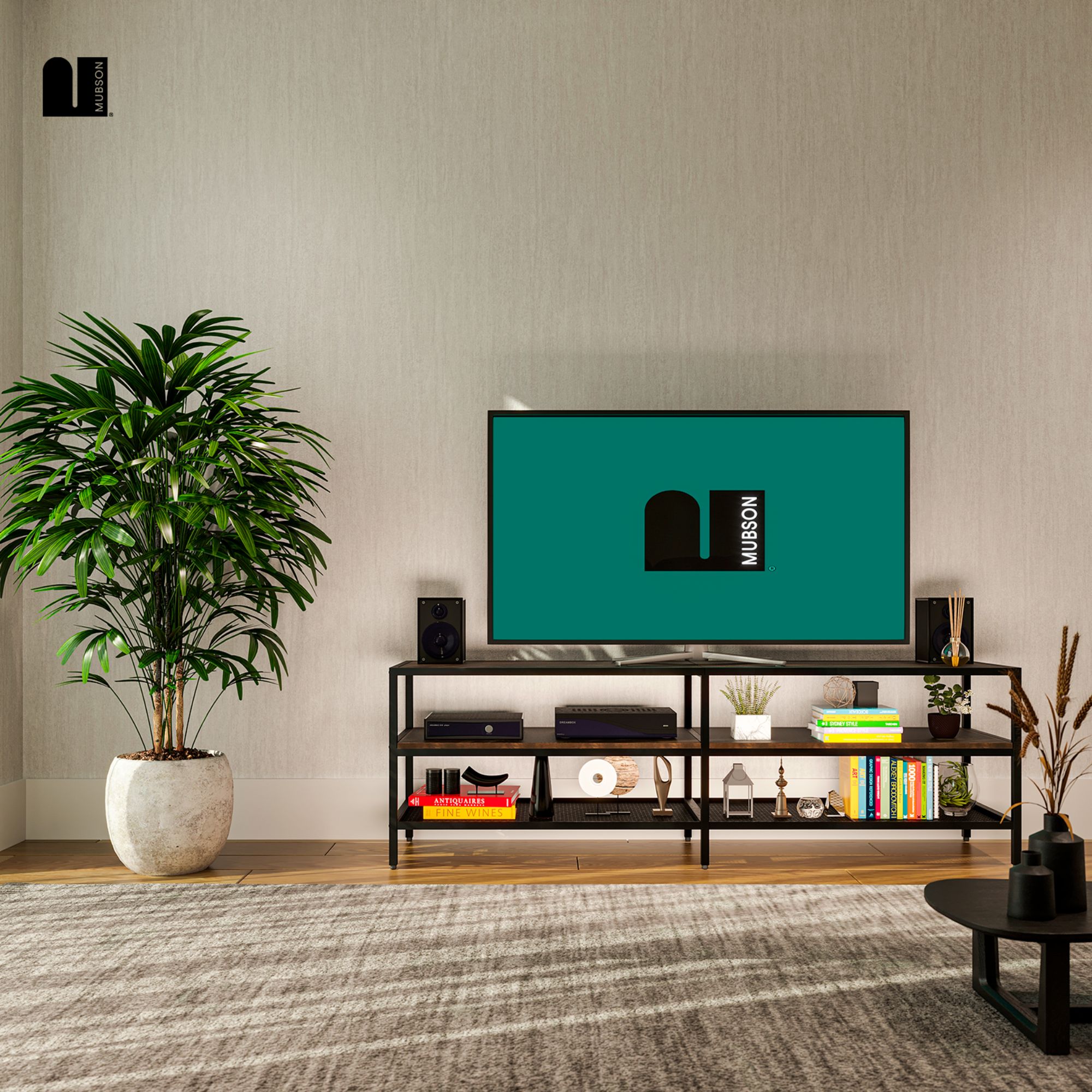 Foto 8 pulgar | Mueble para TV Mubson Zakim color Marrón Centro de Entretenimiento