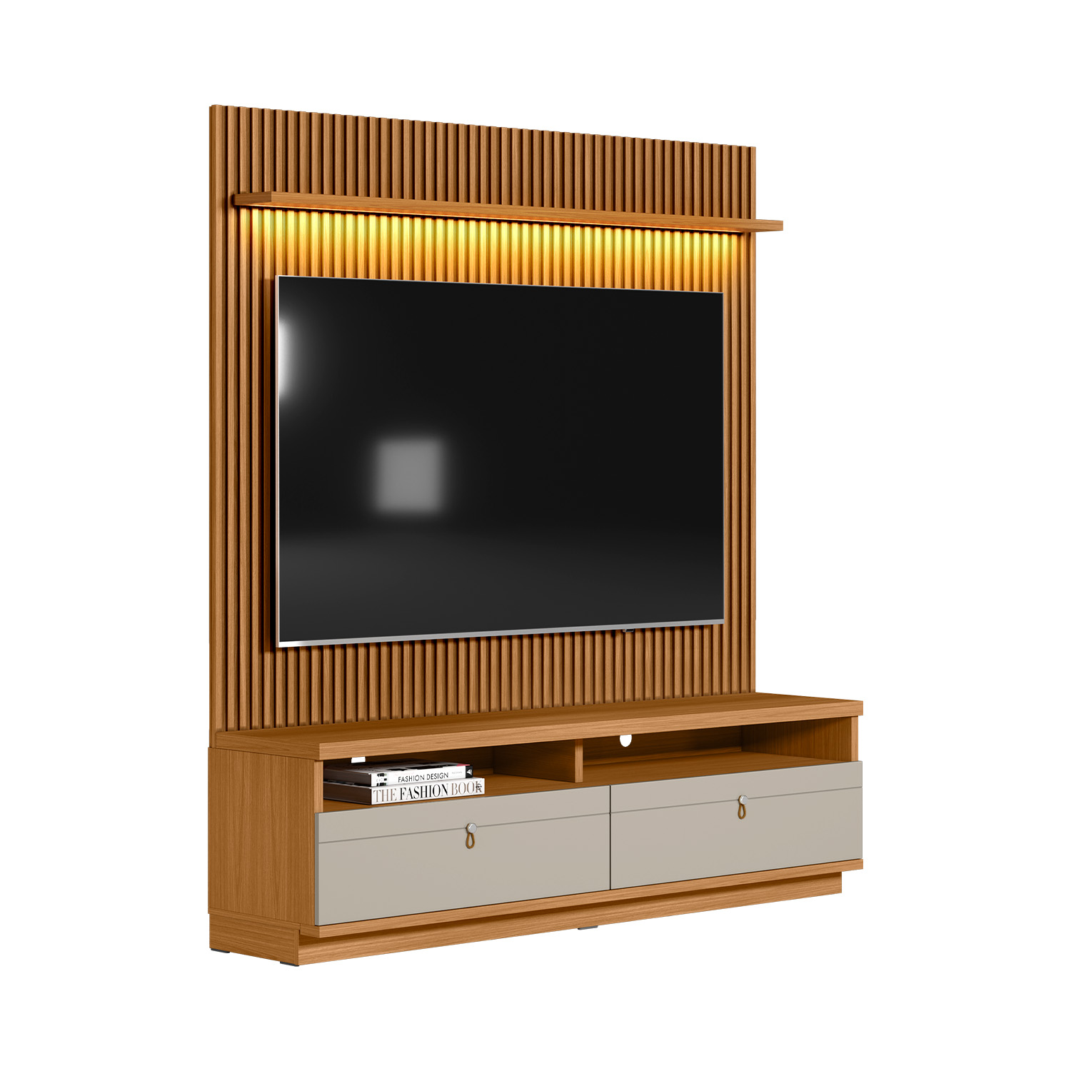 Foto 2 pulgar | Mueble de TV Bossa Ouro Preto color Beige para 75''