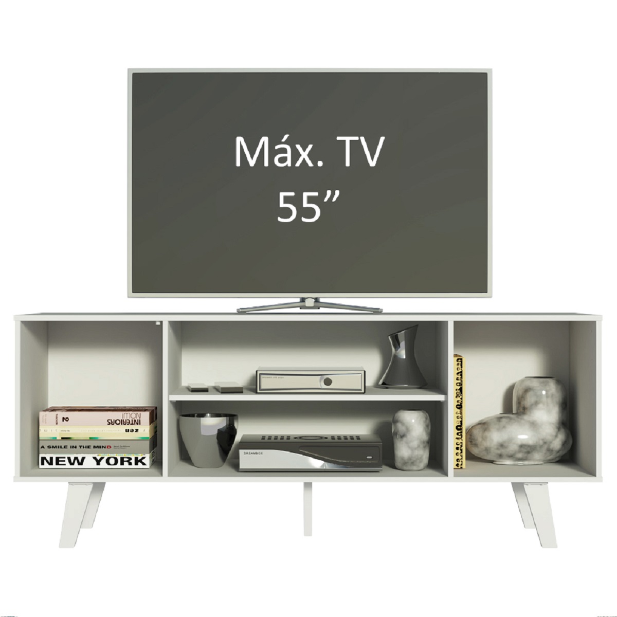 Foto 6 pulgar | Mueble para TV Madesa Copenhaguen 6009091 color Blanco para Pantalla de 55''