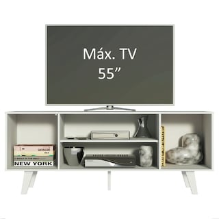 Foto 5 | Mueble para TV Madesa Copenhaguen 6009091 color Blanco para Pantalla de 55''
