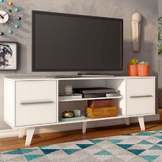 Foto 6 | Mueble para TV Madesa Copenhaguen 6009091 color Blanco para Pantalla de 55''