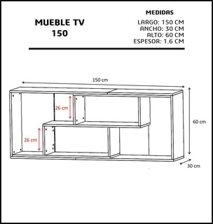 Foto 5 | Mueble para TV Genérico TV-150-EP color Beige