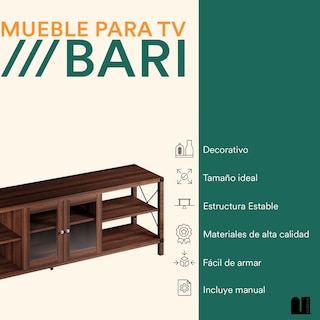 Foto 2 | Mueble para TV Mubson Bari Marrón