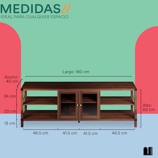 Foto 5 | Mueble para TV Mubson Bari Marrón