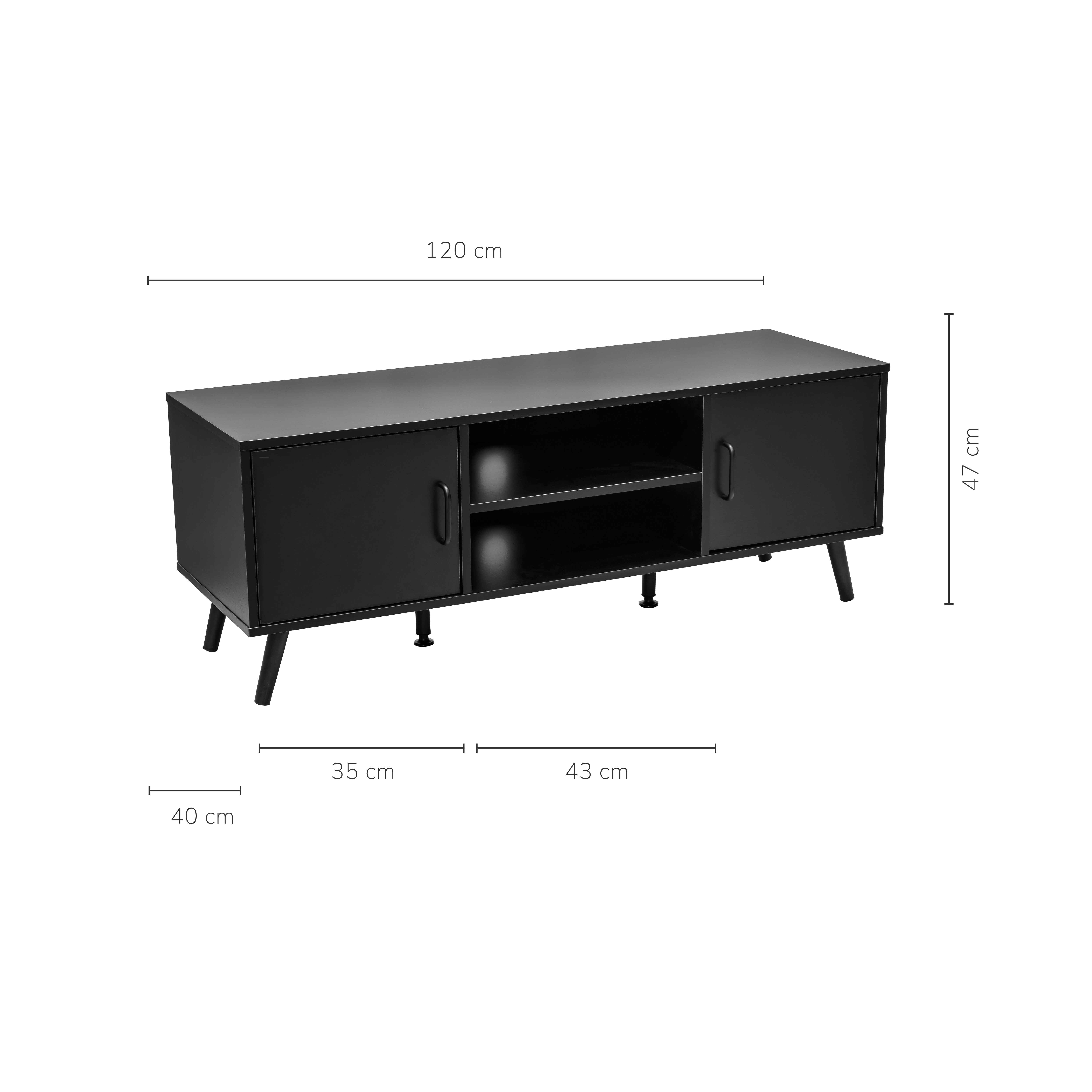 Foto 6 pulgar | Mueble De Tv Top Living Lucca-n Negro