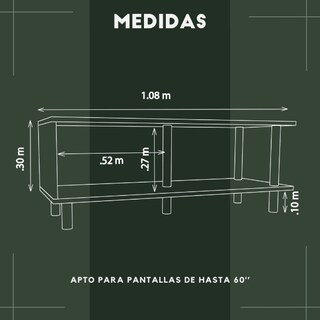 Foto 6 | Mueble de TV Moru Tokyo Negro