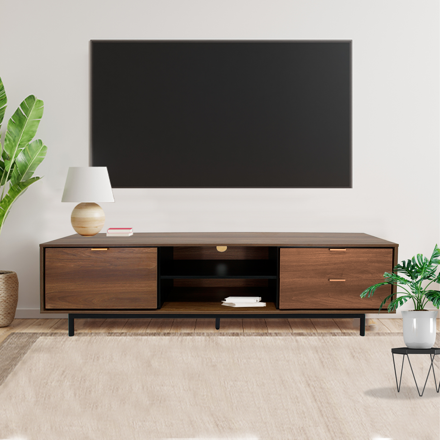 Foto 3 pulgar | Mueble para Tv Portofino Mundo In Nogal